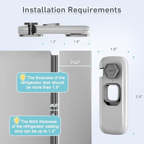 6 Pack Fridge Lock, Freezer Door Lock Child Safety, 3M Adhesive Hold - style: Rectangle-6 Pack