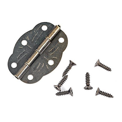 40Pcs Small Antique Hinges Bronze Jewelry Box Hardware for Wooden Boxes - color: Bronze
