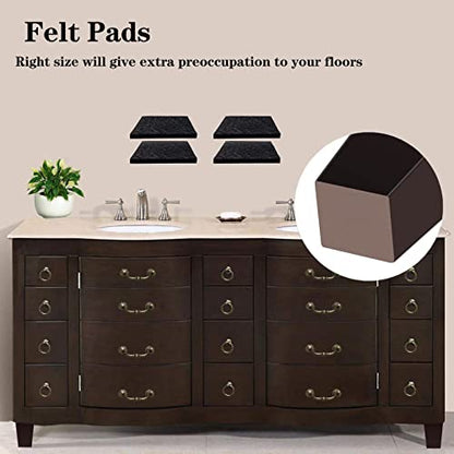Couch Legs Square Bed Feet, 5 inch, Dark Brown, Set of 8 - color: 8sets, size: 5inch