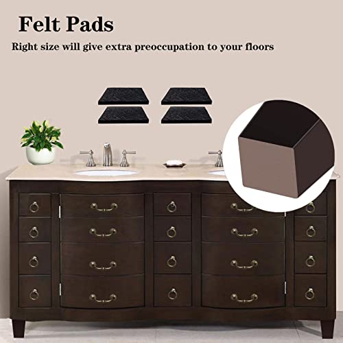 Sofa Legs Square Bed Feet 3 inch Wood Replacement Leg for Furniture Set of 4, Dark Brown… - color: 4sets, size: 3inch