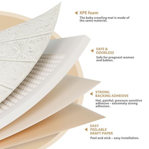JOLOV 3D Wall Panels Peel and Stick, Waterproof PE Foam (30)