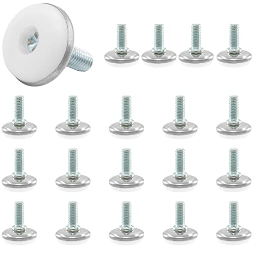 20Pcs M8 Thread Furniture Levelers M8 Table Leveling Feet Adjustable Leveler Feet Screw On Furniture Glide Leveling for Chairs, Table, Cabinets, M8 x 20mm Thread Rod - size: M8 x 20mm, 20Pcs