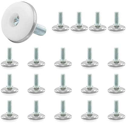20Pcs M8 Thread Furniture Levelers M8 Table Leveling Feet Adjustable Leveler Feet Screw On Furniture Glide Leveling for Chairs, Table, Cabinets, M8 x 20mm Thread Rod - size: M8 x 20mm, 20Pcs