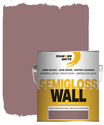 Diamond Brite Semi Gloss Latex Paint, Chocolate Malt, 1 Gallon, 22350-1 - color: Chocolate Malt, size: 128 Fl Oz (Pack of 1)