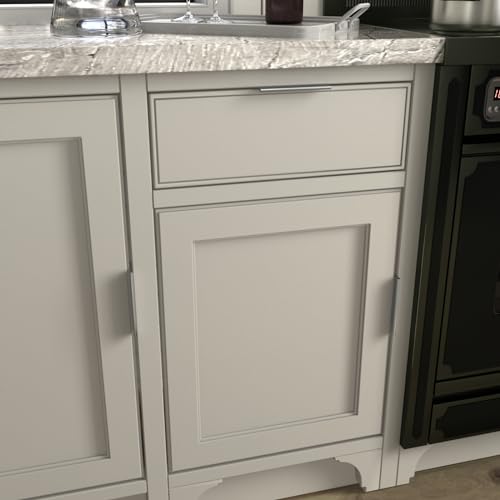 Goldenwarm 10 Pack 3-3/4in Brushed Nickel Finger Edge Pulls for Cabinets - color: Brushed Nickel, size: 3-3/4in(96mm) Hole Centers