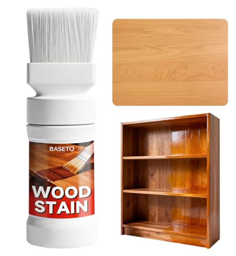 Wood Stain, Water Based Wood Stain and Sealer 2 in One,No Priming, No Top Coat Required, Fast Drying|Low Odor|Non-Toxic, Perfect for Indoor and Outdoor Furniture(6.35 oz Transparent)