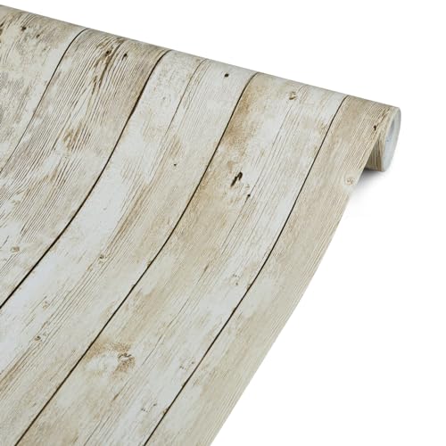 Shiplap Peel and Stick Wallpaper Contact Paper for Bulletin Board Classroom - color: Wood, size: 17.7" x 216"