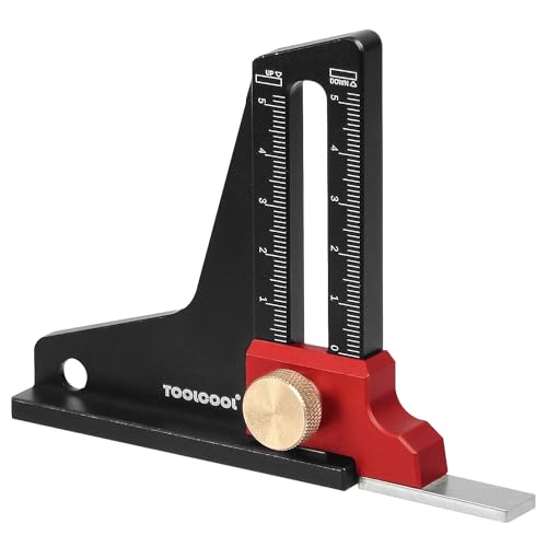 TOOLCOOL Height Gauge Depth Gauge Woodworking Tool Setting Gauge Setup Blocks for Table Saw Router Table Drill Press Bandsaw - Metric - color: Metric