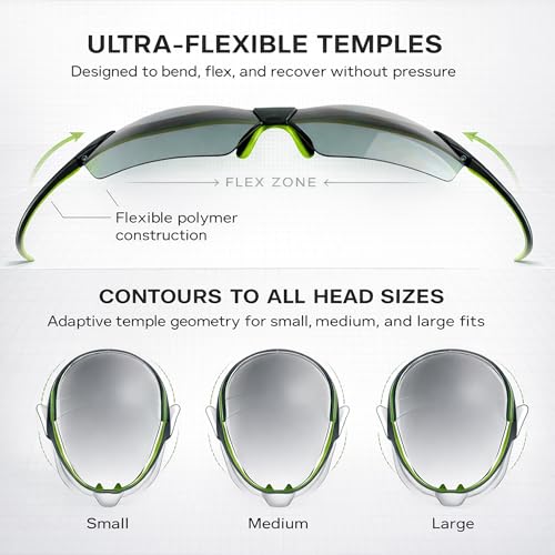 Z-Force 20-205 Series ANSI Z87 Ultra-Flexible Safety Glasses Smoke Lens - color: Smoke