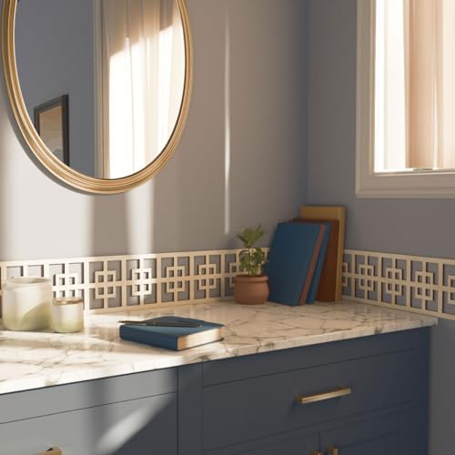 46 1/4"W x 6"H x 1/4"T Cambridge Fretwork Moulding, Birch - color: Birch, size: 6-in. H x 0.25-in. T
