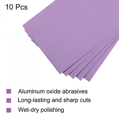 uxcell 10Pcs Sanding Sheets 10000 Grit 9"x3.7" Aluminum Oxide Sandpapers - style: 10000 Grit