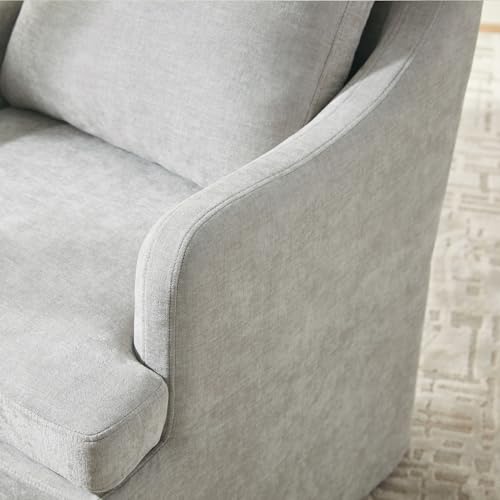 VKNOW Upholstered Dining Chairs, Dining Room Chairs with Casters - color: Light Grey, size: 1