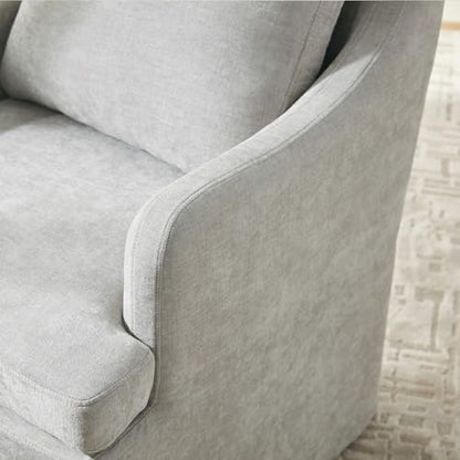 VKNOW Upholstered Dining Chairs, Dining Room Chairs with Casters - color: Light Grey, size: 1
