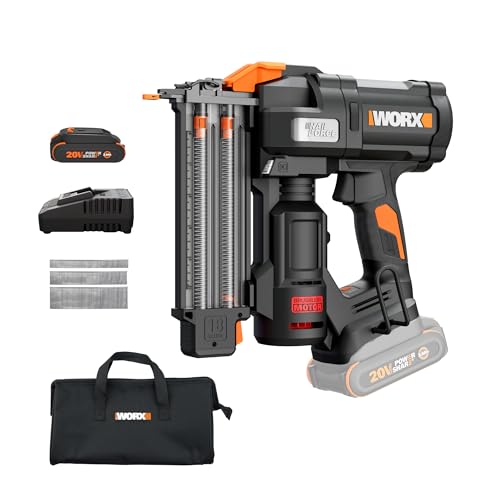 WORX Cordless Brad Nailer, 20V 18GA Brushless Nail Gun, WX838L.1 - style: WX838L.1