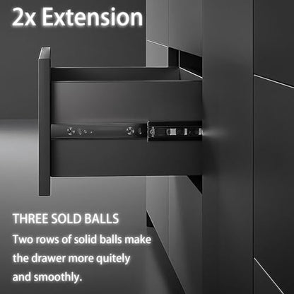 Full Extension Drawer Slides 12 Inch 1 Pairs Side Mount Metal Ball Bearing Drawer Slides Rails,10 12 14 16 18 20 22 Inch 100 LB Load Capacity Cabinet Wardrobe Slider Kitchen Glides - size: 12 Inch