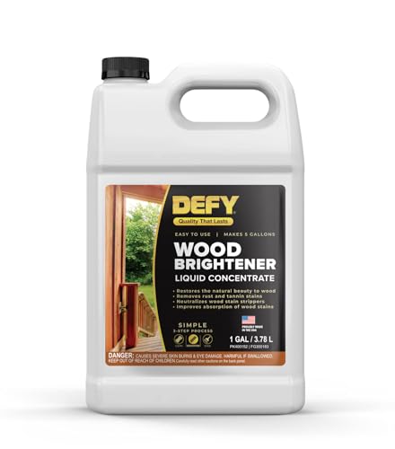 DEFY Wood Brightener - Restores and Brightens Exterior Wood Surfaces - 1 Gallon