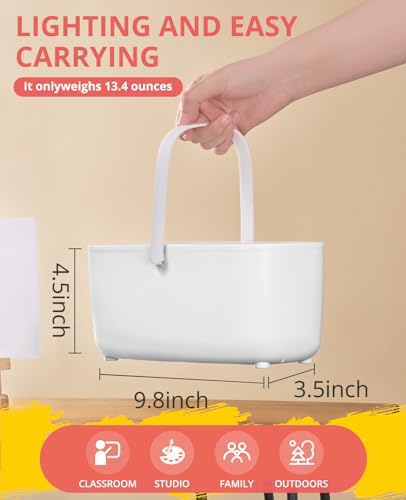 GAMENOTE Paint Brush Cleaner, Paint Brush Holder and Palette, White - color: White