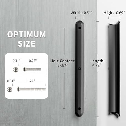 Cobbe 10 Pack Black Cabinet Handles 3-3/4 Inch(96mm) Hole Centers Kitchen Cabinet Handles Matte Black Cabinet Pulls Drawer Pulls Dresser Handles Cabinet Door Handles Cabinet Hardware - color: Black 10 Pack, size: 3-3/4" hole center spacing
