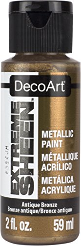 DecoArt 2 Ounce, Antique Bronze Extreme Sheen Acrylic Paint, 2 Fl Oz (Pack of 1) - color: Antique Bronze, size: 2 Fl Oz (Pack of 1)
