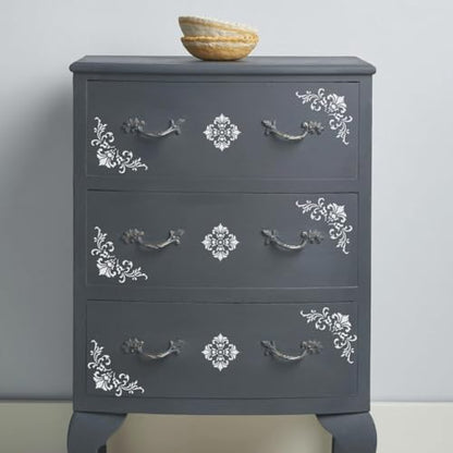 Damask Stencils for Walls 12inch Damask Stencil - style: Damask