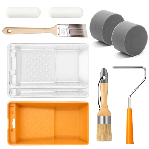 Mister Rui Paint Roller Kit with Sponge Applicators for All-in-One Paint