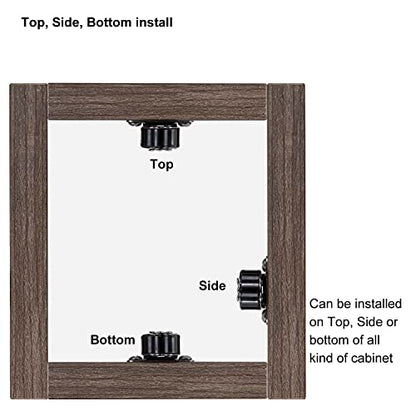 Keenkee Cabinet Latch Double Roller Catch, Black Nickel, 4 PCS - color: BlackNickel 4ps
