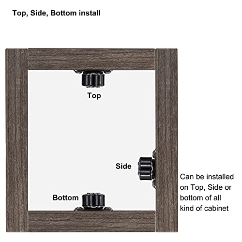 Keenkee Cabinet Latch Double Roller Catch, Black Nickel, 8 PCS - color: BlackNickel 8ps