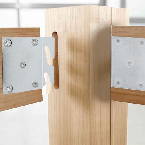 Mcredy Bed Rail Brackets, Heavy Duty Silver Bed Frame Hooks, 5-Hole, 8Pcs - size: Silver, 8 pieces