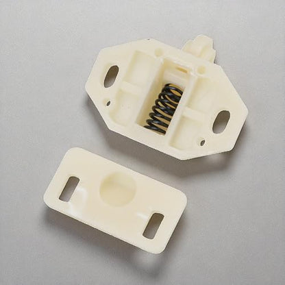 White Marine Boat Ball Catch Door Cupboard – Spring Back Plates Roller Latch Plastic Catches Cabinet Hardware and Furniture Double Latches Interior Doors Small Arrowhead Catch