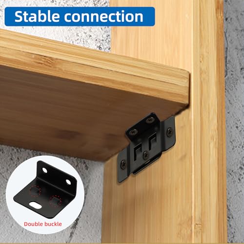 2-in-1 Snap in Locking Insert Brackets 10 Pack - L-Shaped 90° Angle Bracket