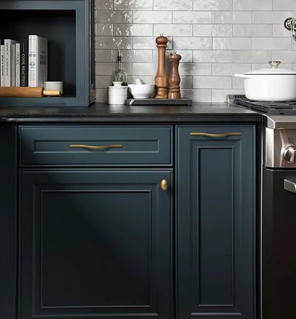 Goo-Ki Low Profile Antique Brass Cabinet Pulls, Double Hole Centers(6.3''/7.6'') Zinc Alloy Handle for Drawer Cupboard Wardrobe,6 Packed - color: Antique Brass, size: 6.3''/7.6'' Hole Centers