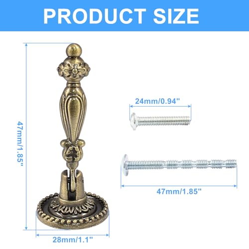 Bonsicoky 6PCS Antique Style Tear Drop Pulls, Bronze - color: Bronze