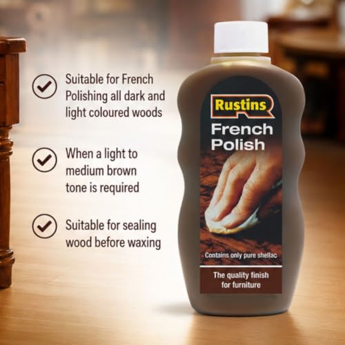 Rustins French Polish Pure Shellac Quality Finish for Furniture 300ml - size: 300ml