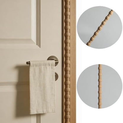 Nsrisml 13 Pcs 15.75 Inch Unfinished 3D Wood Trim Molding, DIY Decorative Trim for Wall, Cabinet, Door, Mirror Frame, Furniture & Window（0.35“）