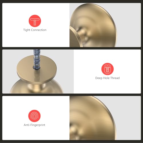 homdiy 30 Pack Champagne Bronze Round Solid Zinc Alloy Cabinet Knobs - color: Champagne Bronze