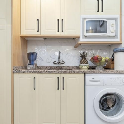 HOME EDIT Matte Black Cabinet Handles Zinc Pulls 6-1/4 Inch 10 Pack - color: Matte Black, size: 6-1/4 inches Hole Center