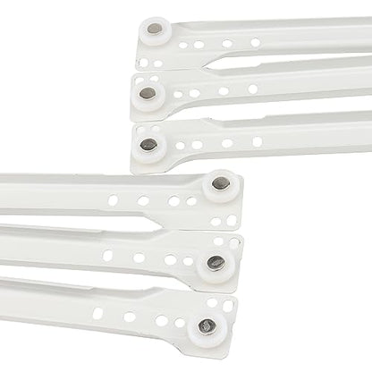 MOUYAT 6 Pairs 12 Inch Bottom Mount Drawer Slide, Heavy Duty Drawer Rails with Mounting Screws, Replace Drawer Track Hardware, Fits Bottom/Side-Mounted Drawer, White - size: 12 Inch White