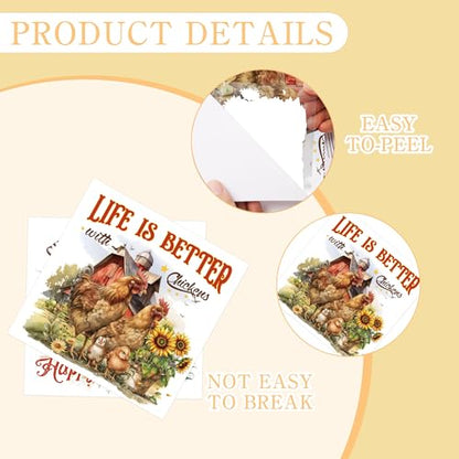 Chicken Rub on Transfers for Crafts, Furniture Transfer Stickers - style: Farm Chicken