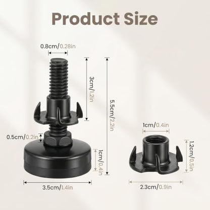 Heavy Duty Leveling Feet 20Pcs Adjustable Furniture Legs 3/8”-16