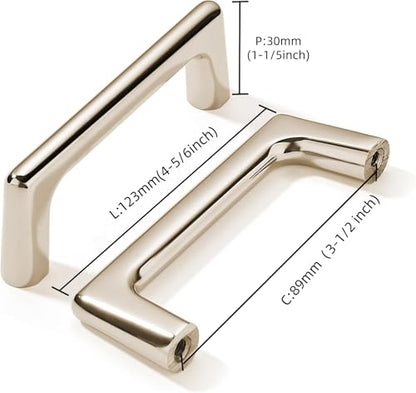 khtumeware 2 Pack Polished Nickel Cabinet Pulls 3.5 Inch(89mm) Hole Centers Cabinet Pulls Kitchen Cabinet Hardware for Cupboard Drawer Handles Dresser Pulls - color: Polished Nickel, size: Cabinet Pulls 3.5" Hole Center