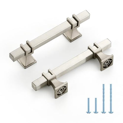 HOME EDIT Brushed Nickel Pulls Cabinet Handles 3 Inch 10 Pack - color: Brushed Nickel, size: 3 In Hole Center
