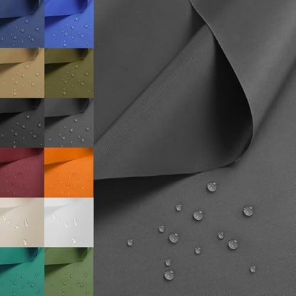Waterproof Nylon Fabric 420D Twill Fabric by the Yard 58x36 Inch Grey - color: Grey, size: Pre Cut 1 Yard