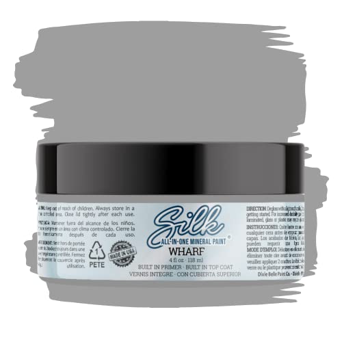 Dixie Belle Silk All-In-One Mineral Paint - Wharf (4oz) - color: Wharf, size: 4 Fl Oz (Pack of 1)