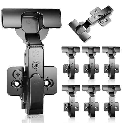 8 Pack Soft Close Cabinet Hinges for Kitchen Frameless Full Overlay Cabinets Self-Closing Concealed Hinge 110° 4D Adjustment Speed Control Ideal for Upgrading Cabinet Doors and Drawers - size: Full Overlay