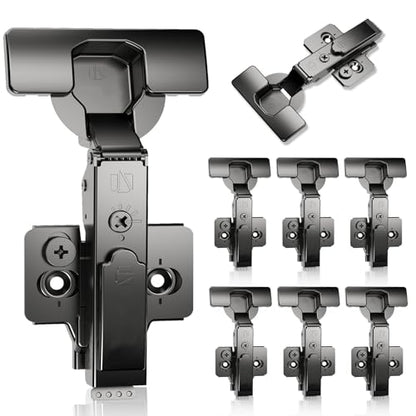 8 Pack Soft Close Cabinet Hinges for Kitchen Frameless Full Overlay Cabinets Self-Closing Concealed Hinge 110° 4D Adjustment Speed Control Ideal for Upgrading Cabinet Doors and Drawers - size: Full Overlay