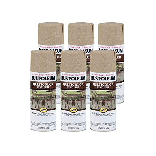 Rust-Oleum Stops Rust Multi-Color Textured Spray Paint, Desert Bisque - color: Desert Bisque, size: 12 Ounce (Pack of 6)