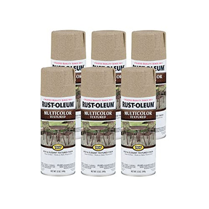 Rust-Oleum Stops Rust Multi-Color Textured Spray Paint, Desert Bisque - color: Desert Bisque, size: 12 Ounce (Pack of 6)