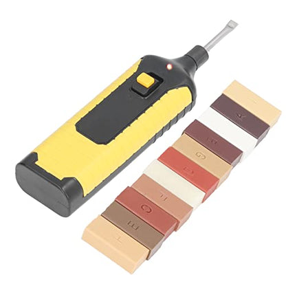 Floor and Furniture Cracks Repair Kit with Easy Usefully Melting Tool Sandable and Quick Drying Wax Filler for Hardwood Matches Maple Oak Cherry Walnut and Mahogany