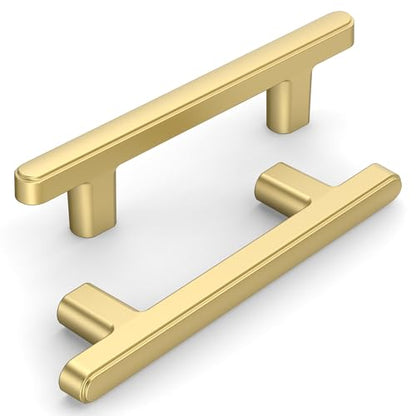 10 Pack 3 Inch(76mm) Kitchen Cabinet Handles Brushed Gold Cabinet Pulls Kitchen Cabinet Hardware Drawer Pulls for Cupboard Wardrobe - color: Brushed Gold, size: 3"/76MM Hole Center