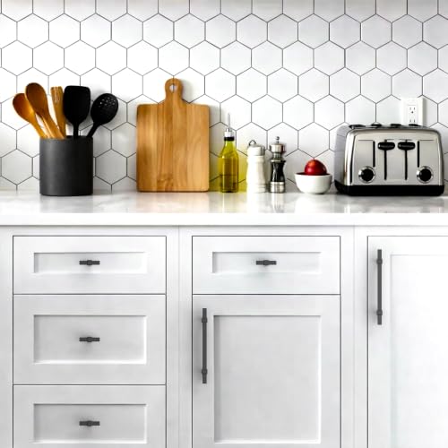 Asidrama 10 Pack 3.5 inch Matte Black Kitchen Cabinet Handles - color: Matte Black, size: 3.5" Hole Center(89mm)